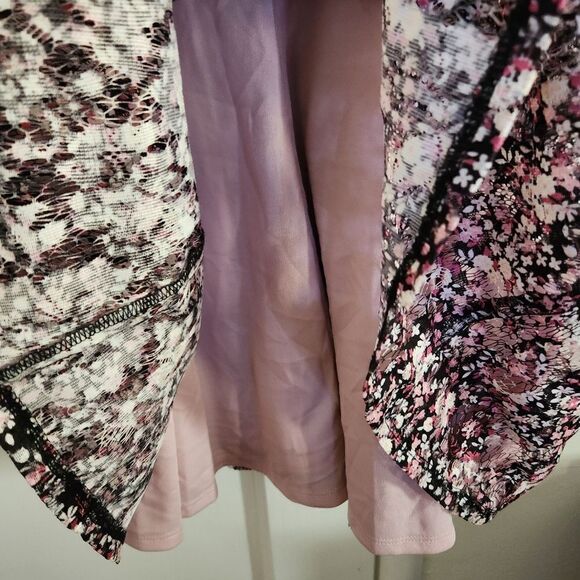 Danny & Nicole Floral Lace Overlay Sleeveless Fit and Flare Swing Dress 4P - Picture 6 of 11